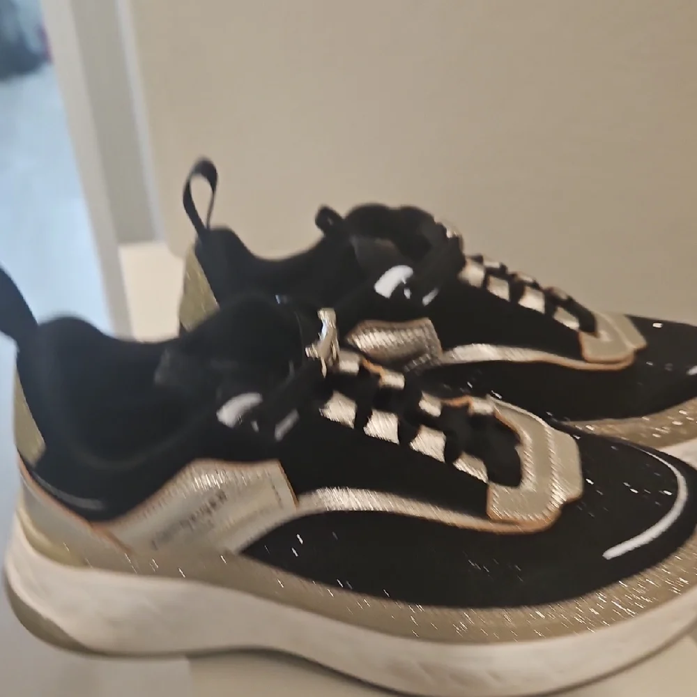 Kurt Geiger Black and Gold Sneakers - Picture 6 of 8